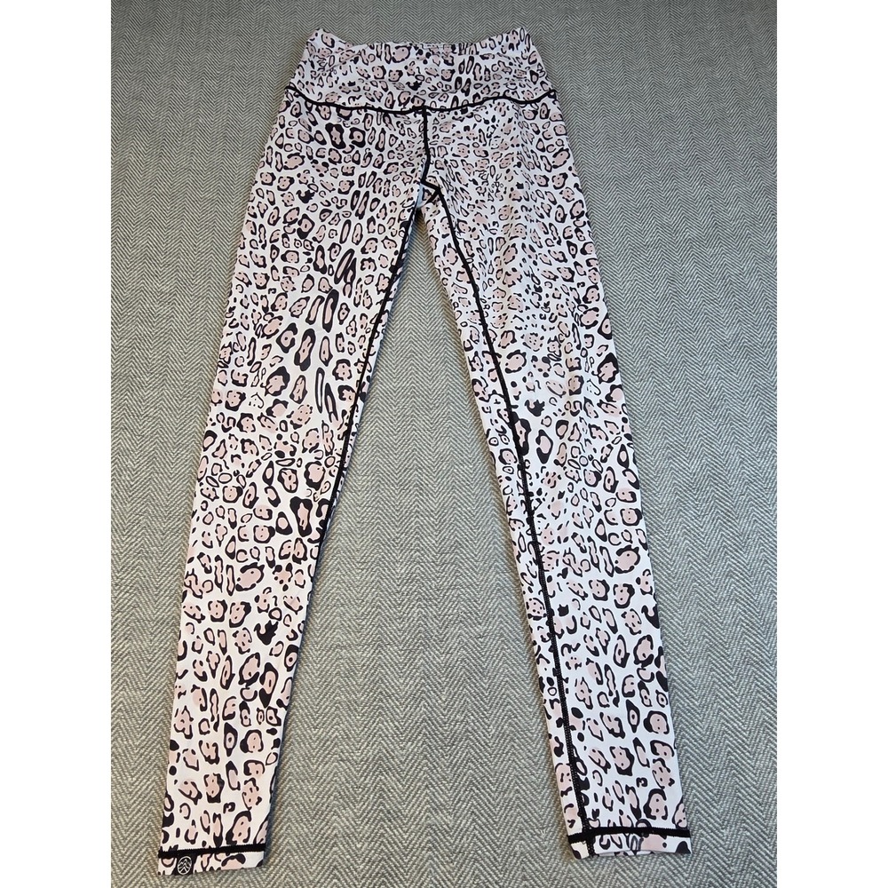 BEAT Outdoor Gear Pink Leopard Print High Waisted Active Leggings Womens Medium